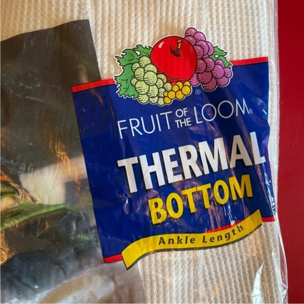 Vintage Fruit of the Loom Men's‎ Thermal Underwear Bottom Ankle Length XL 2001 - Picture 2 of 5